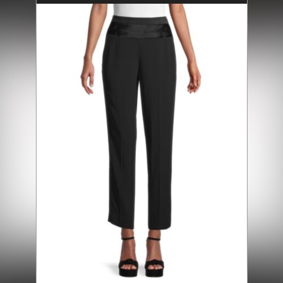 NWOT JASON WU Collection Elegant Black Tuxedo Cropped Trousers Size 0 - Picture 1 of 9